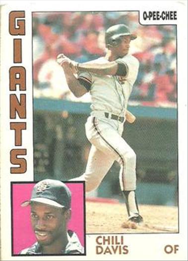 1984 O-Pee-Chee Baseball Cards 367     Chili Davis